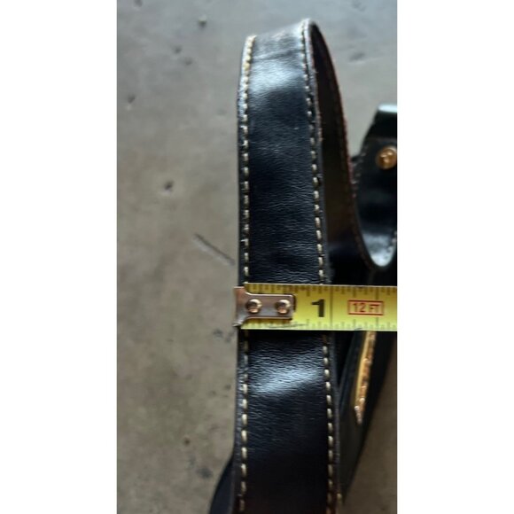 Vintage Baby Phat Mini Shoulder Handbag Black Leather Stone Logo Gold Charm RARE - Picture 8 of 16